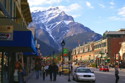 downtown Banff is a quaint alpine village experience