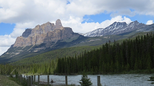 Castle Mountain on Bow Valley Parkway between Banff and Lake Louise