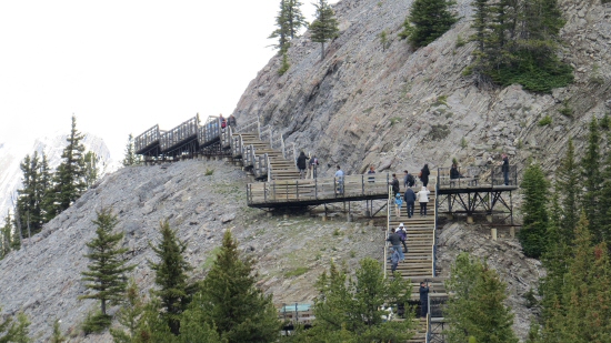 stairway to old weather station on Sanson peak