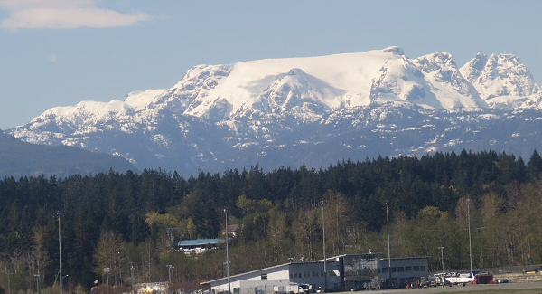 view of the Comox glacier on Vancouver Island
